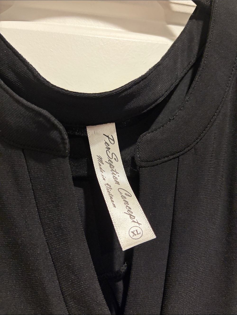 PerSeption Concept Black Button-Front Short Sleeve Shirt with Patch Pockets - Picture 2 of 4